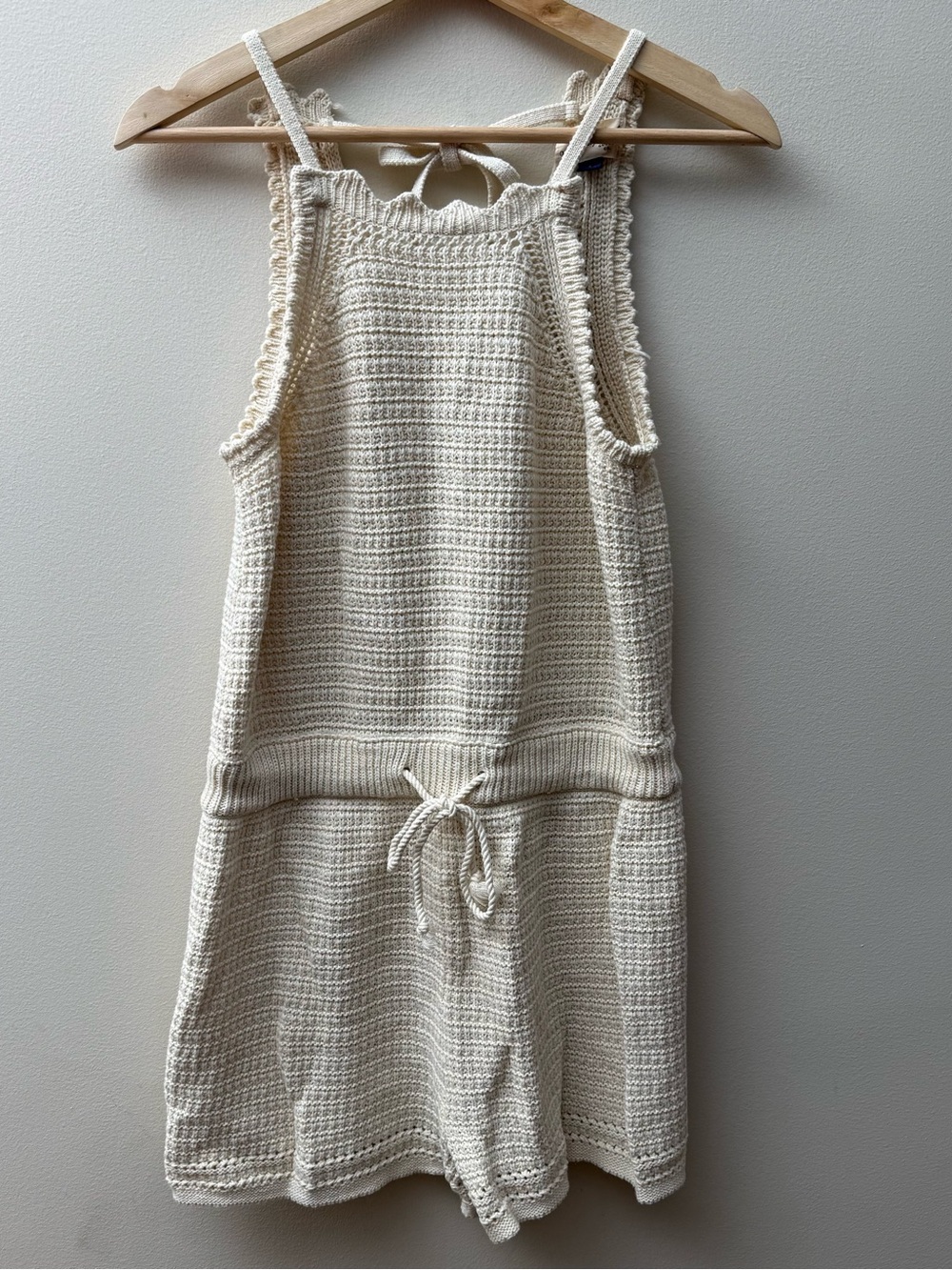 Universal Thread Cream Knit Sleeveless Romper